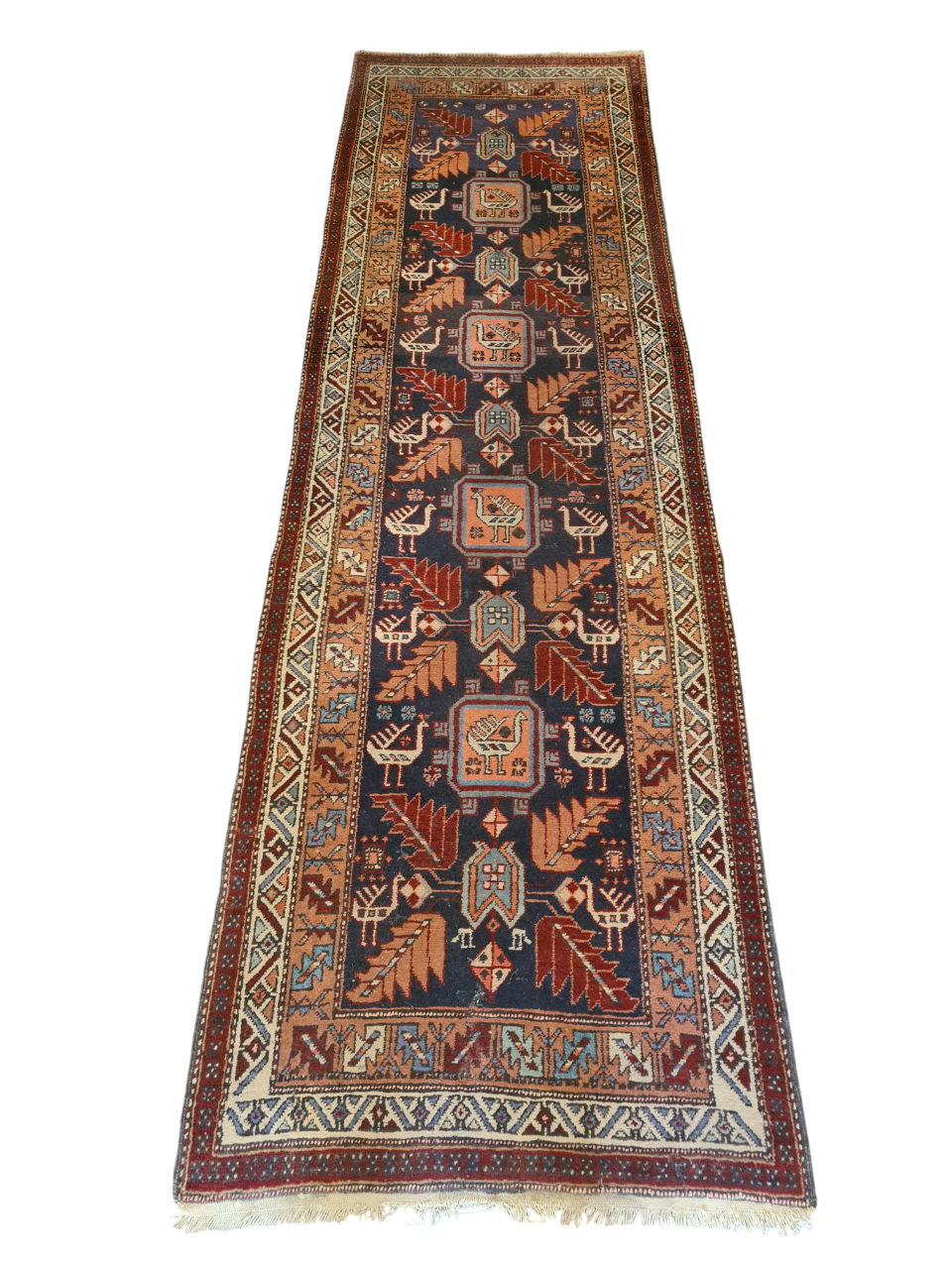 Perserteppich Orientteppich Handgeknüpfter Teppich Heris 315x100cm