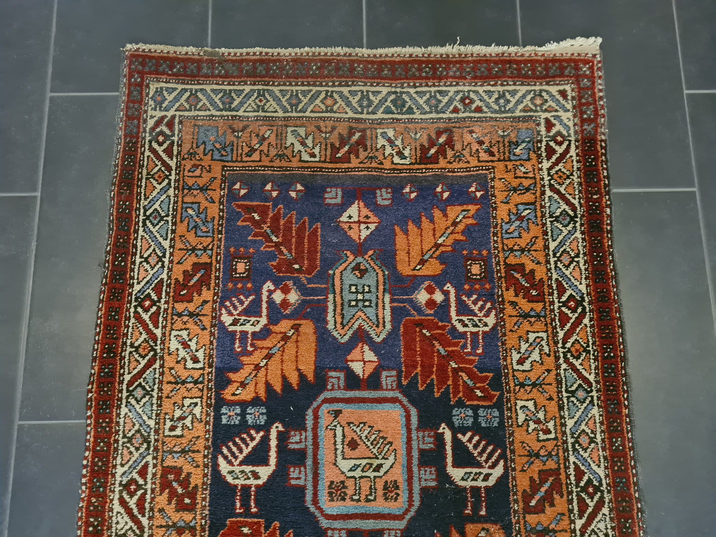 Perserteppich Orientteppich Handgeknüpfter Teppich Heris 315x100cm