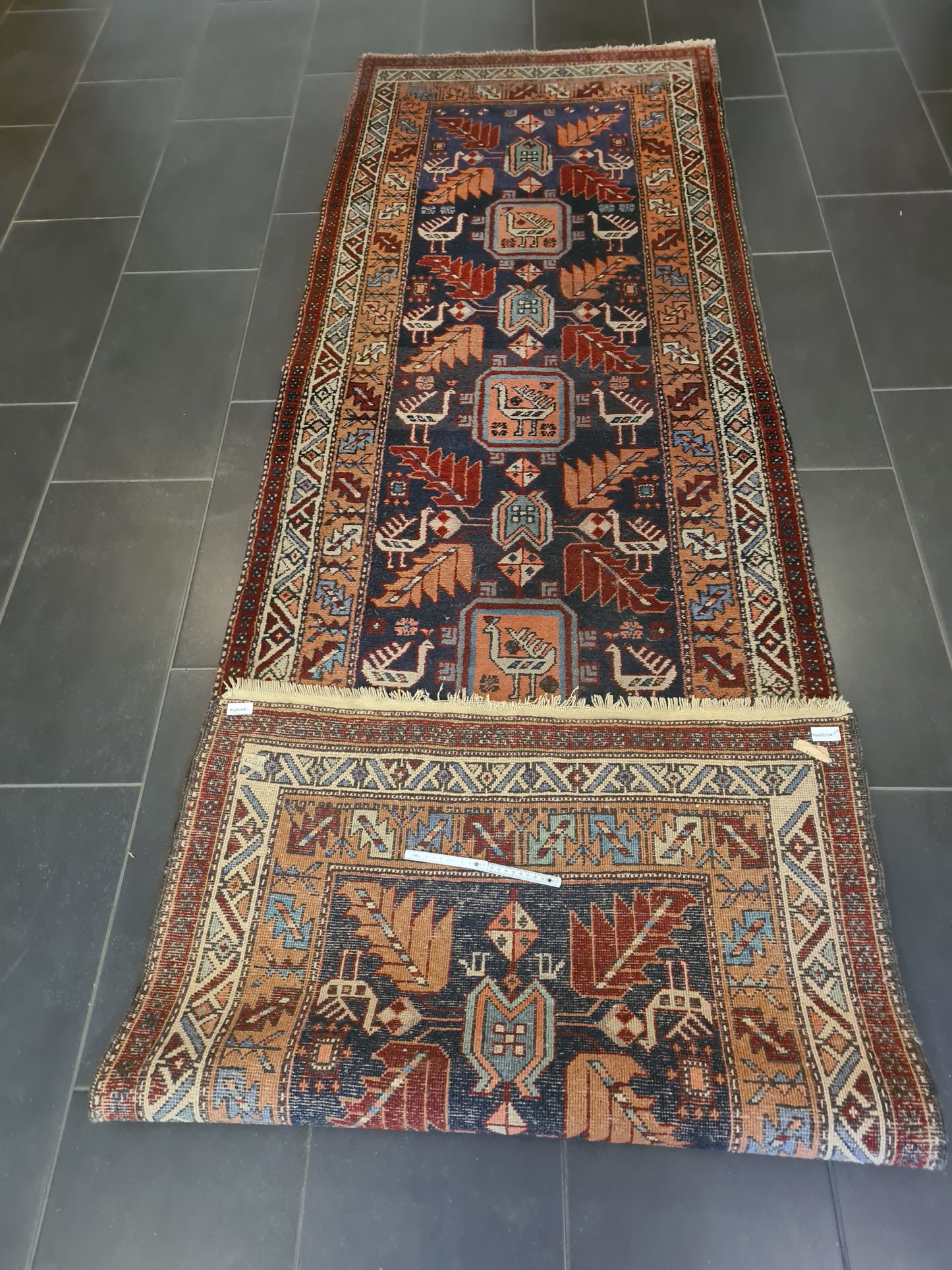 Perserteppich Orientteppich Handgeknüpfter Teppich Heris 315x100cm