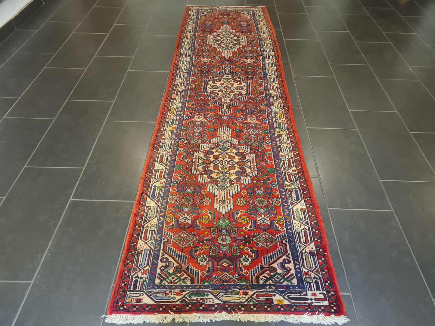 Perserteppich Orientteppich Handgeknüpfter Teppich Malaya 305x90cm
