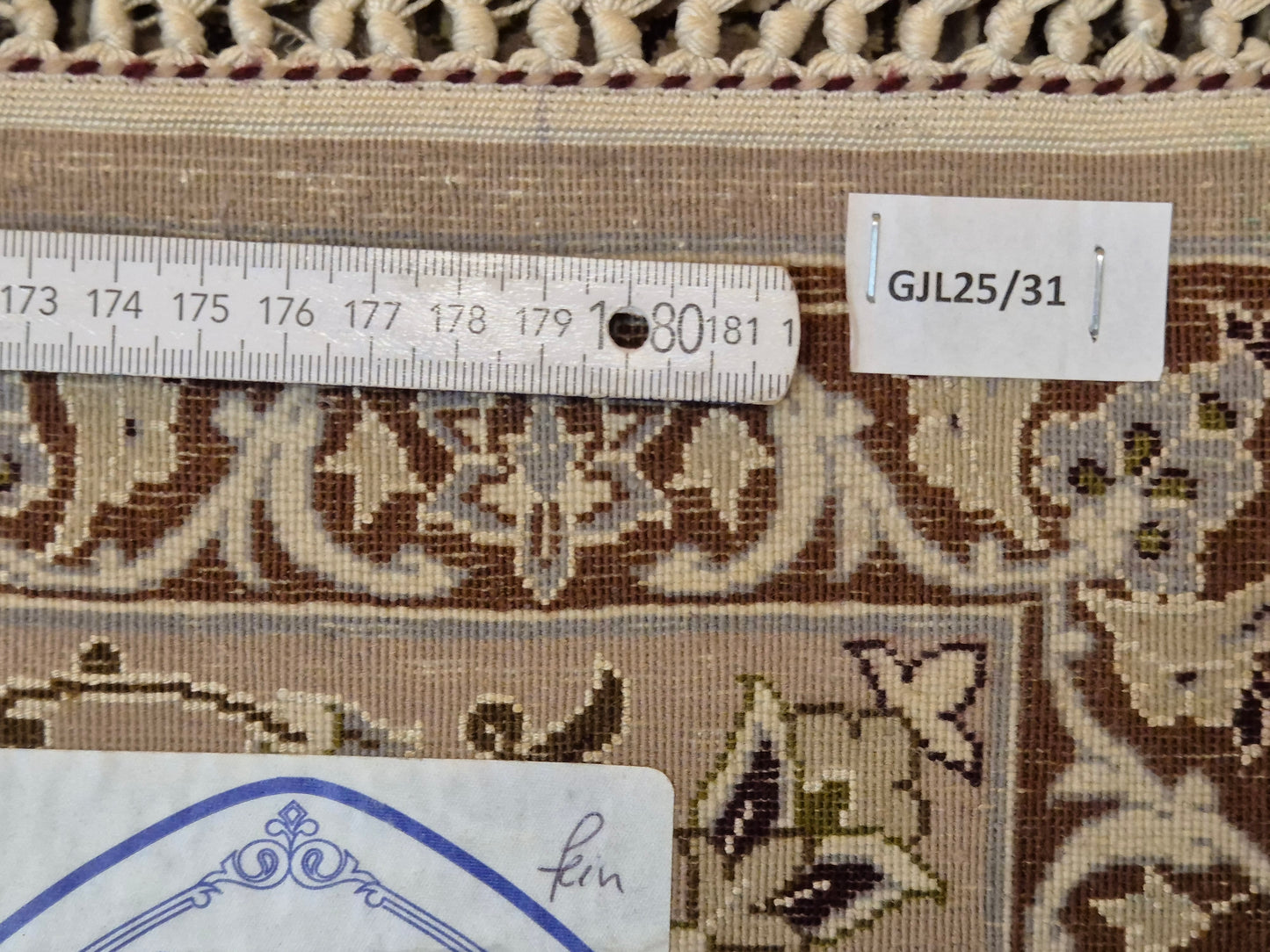 Isfahan Teppich Korkwolle mit Seide Medaillon feine Knüpfung