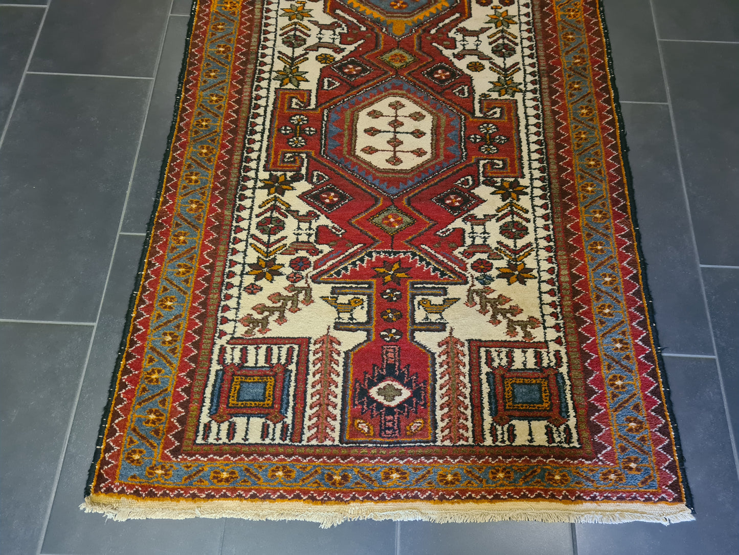 Perserteppich Orientteppich Handgeknüpfter Teppich Belutsch 300x105cm