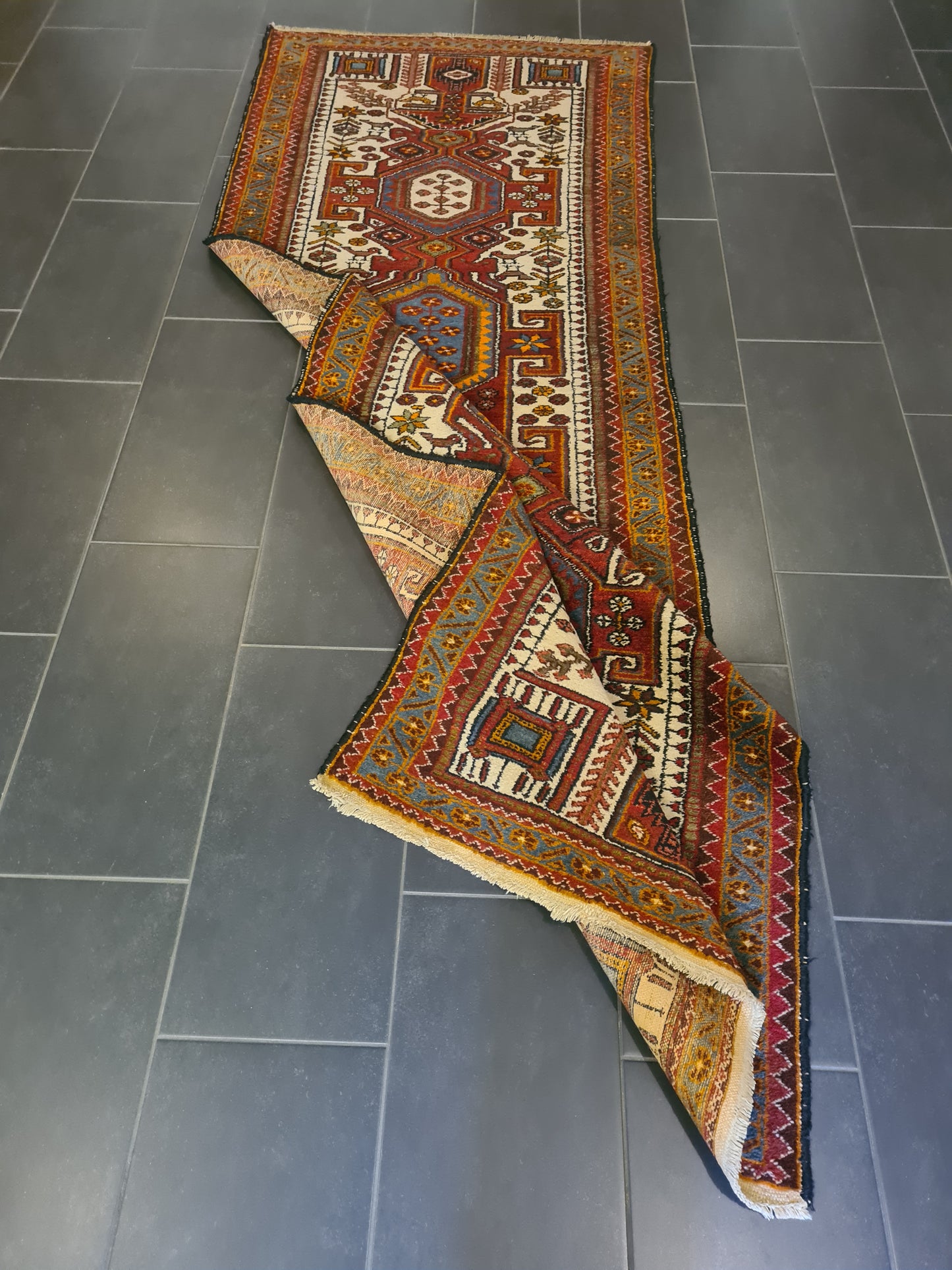 Perserteppich Orientteppich Handgeknüpfter Teppich Belutsch 300x105cm