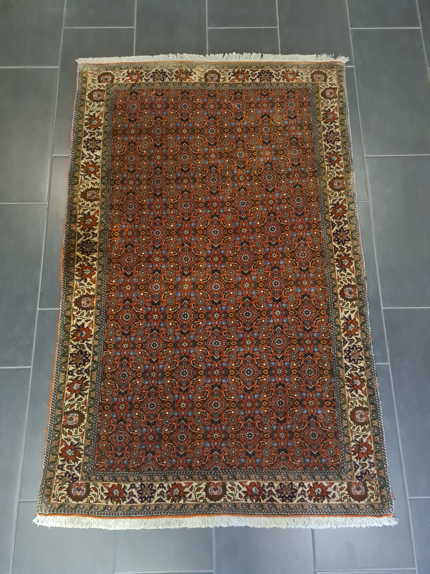 Perserteppich Orientteppich Handgeknüpfter Teppich Bidjar 170x110cm