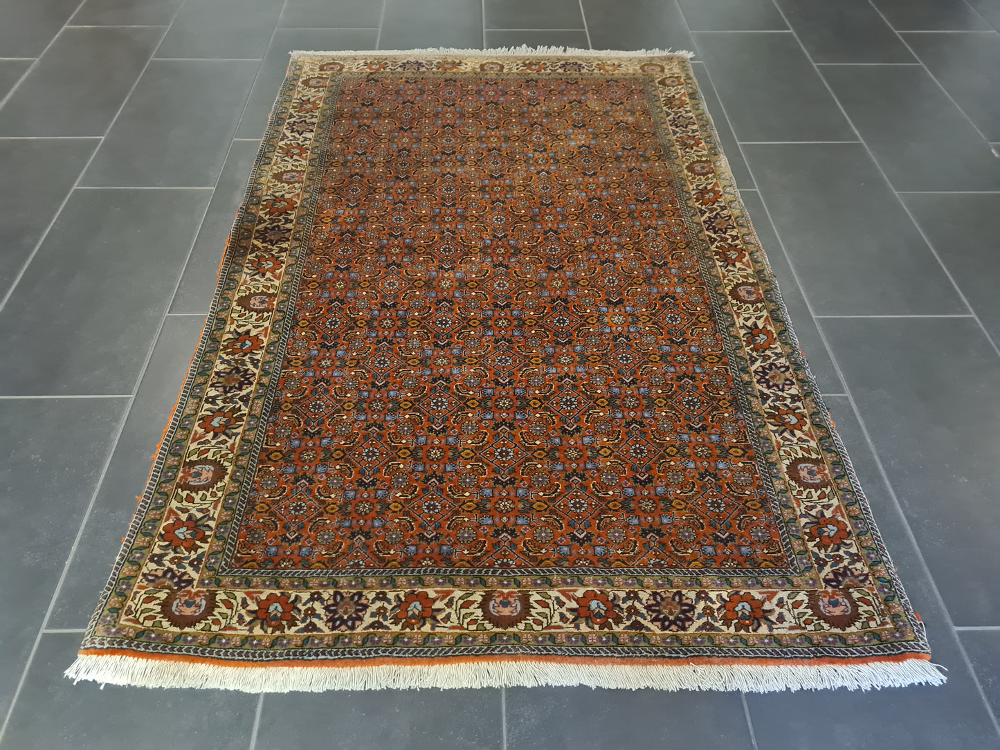Perserteppich Orientteppich Handgeknüpfter Teppich Bidjar 170x110cm