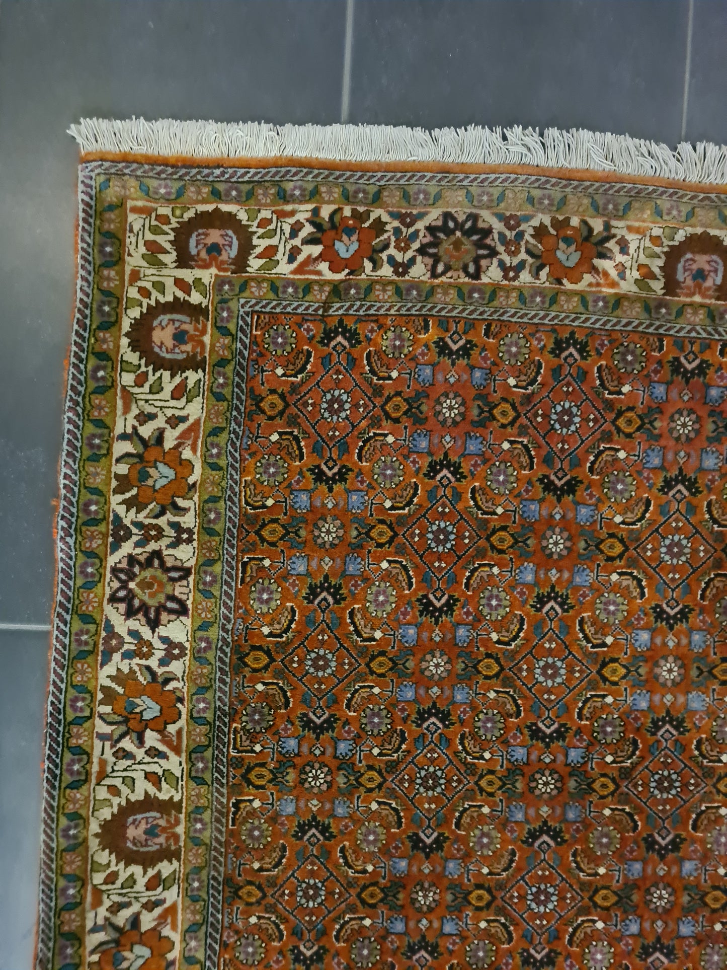 Perserteppich Orientteppich Handgeknüpfter Teppich Bidjar 170x110cm