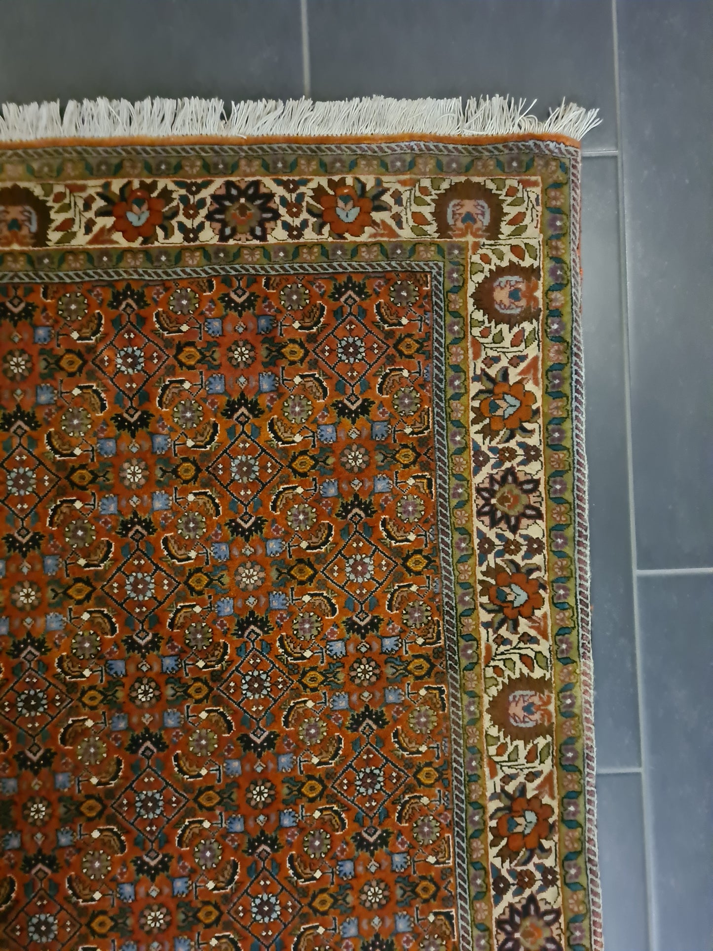 Perserteppich Orientteppich Handgeknüpfter Teppich Bidjar 170x110cm