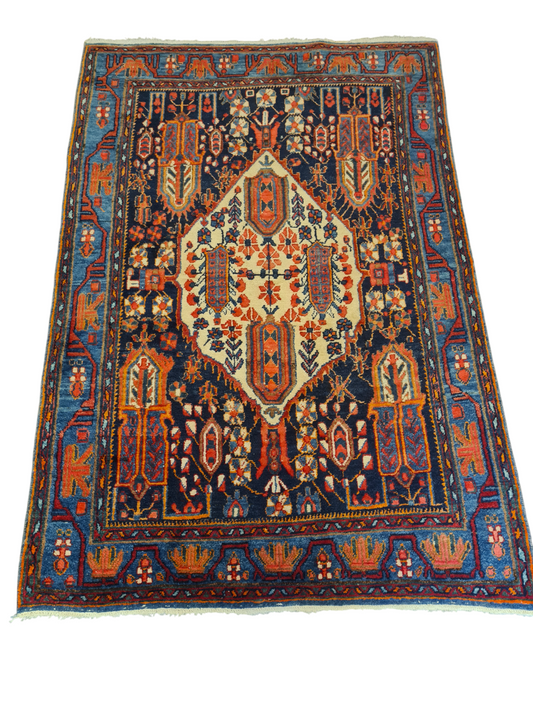 Perserteppich Orientteppich Handgeknüpfter Teppich Afshari 160x105cm