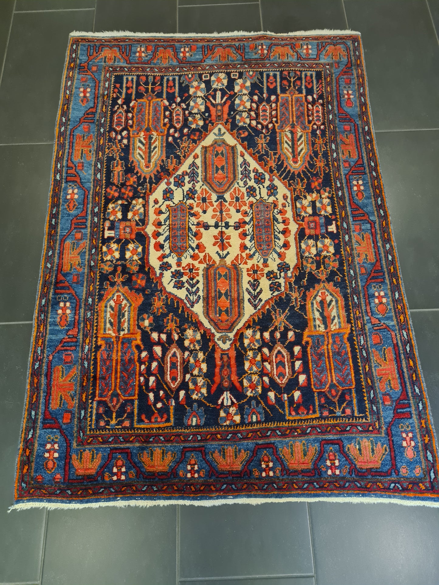 Perserteppich Orientteppich Handgeknüpfter Teppich Afshari 160x105cm