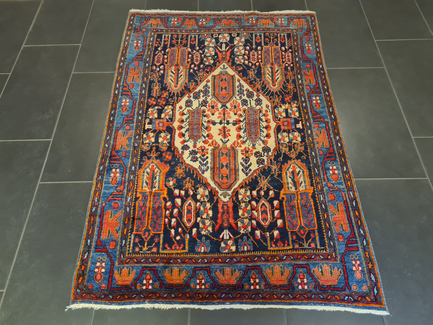 Perserteppich Orientteppich Handgeknüpfter Teppich Afshari 160x105cm