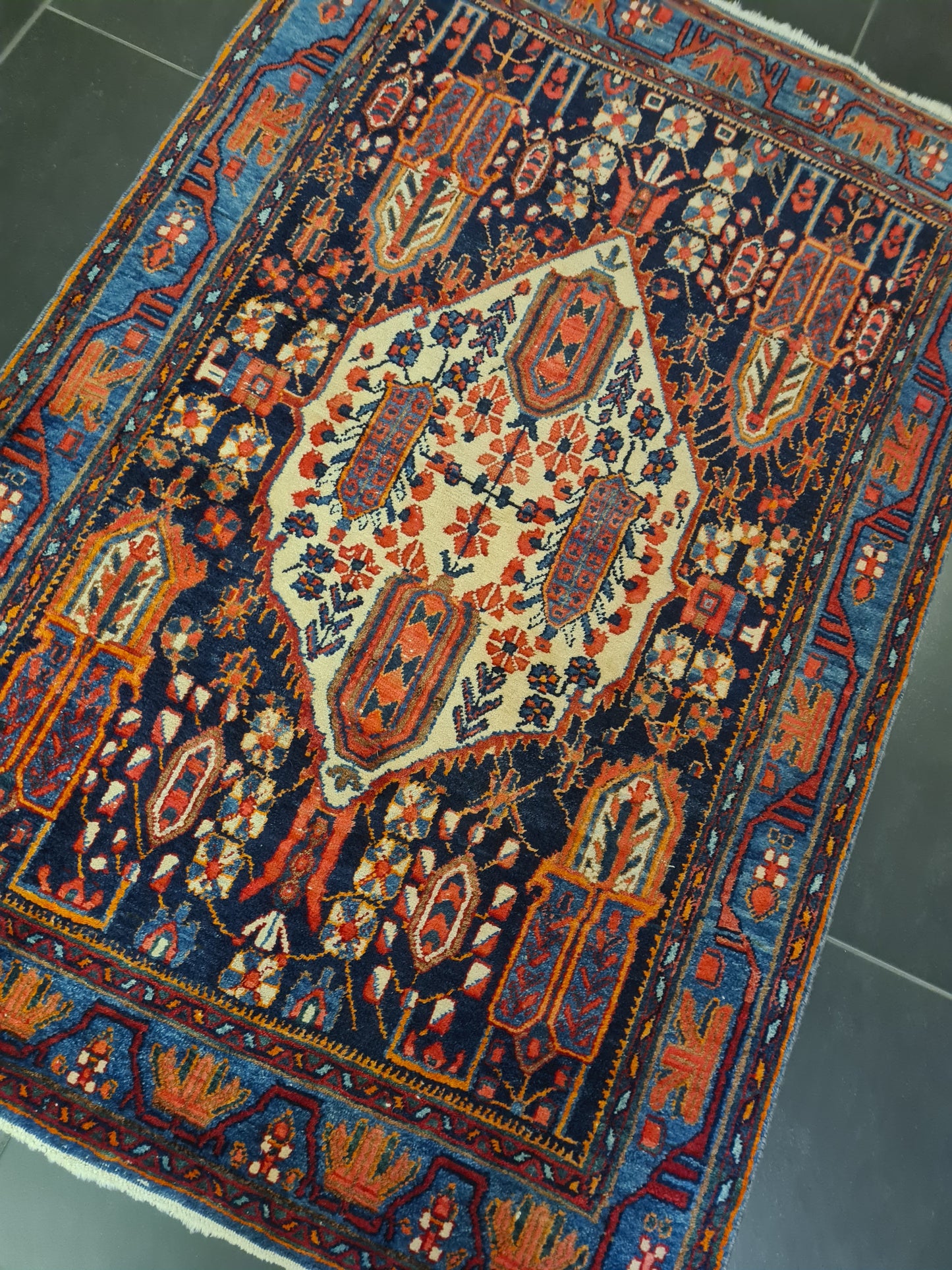 Perserteppich Orientteppich Handgeknüpfter Teppich Afshari 160x105cm