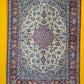 Isfahan Teppich Korkwolle mit Seide Medaillon fein signiert