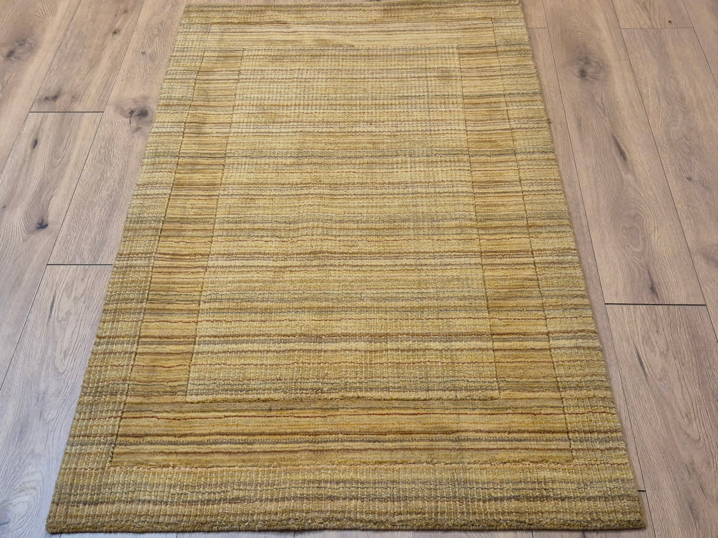 Gabbeh Teppich Schurwolle handgeknüpft Streifendesign