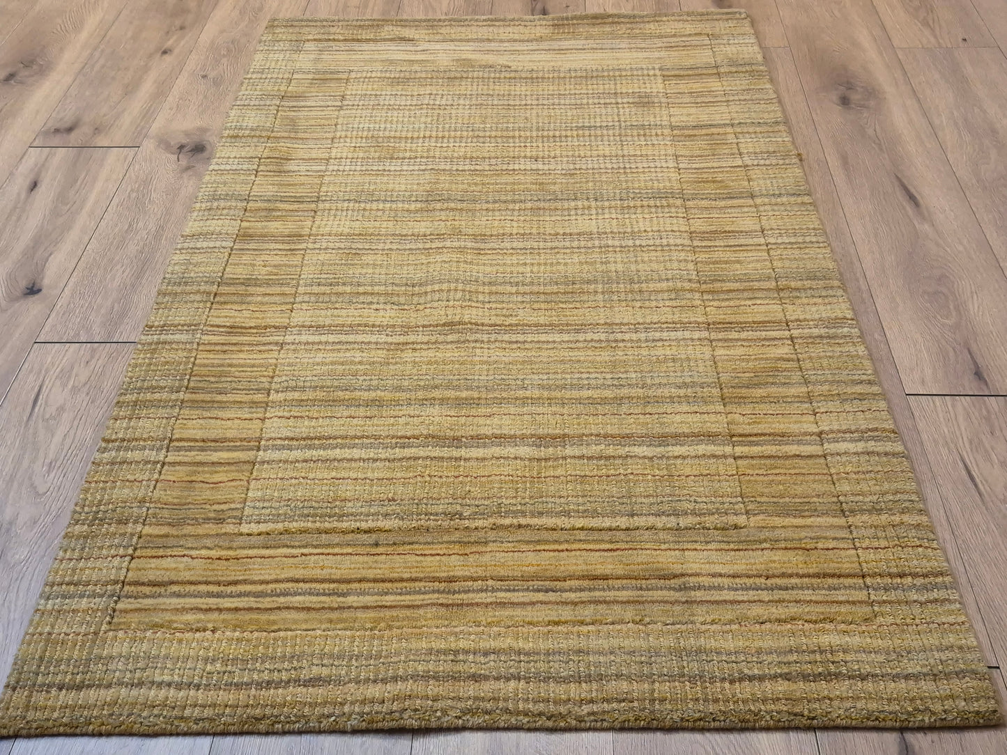 Gabbeh Teppich Schurwolle handgeknüpft Streifendesign