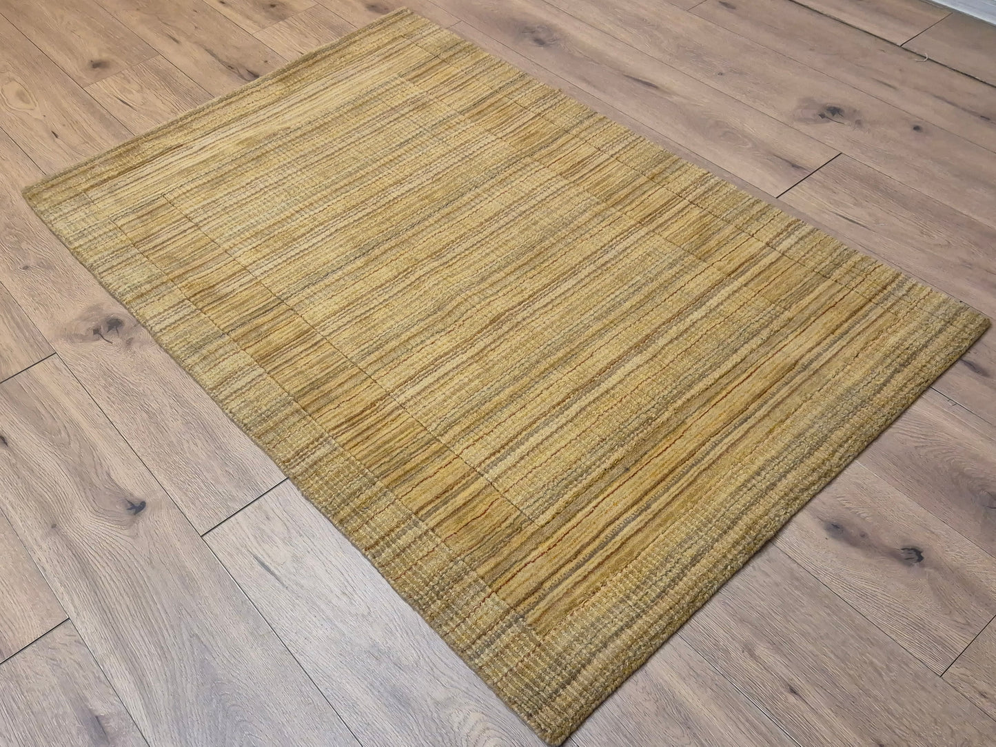 Gabbeh Teppich Schurwolle handgeknüpft Streifendesign