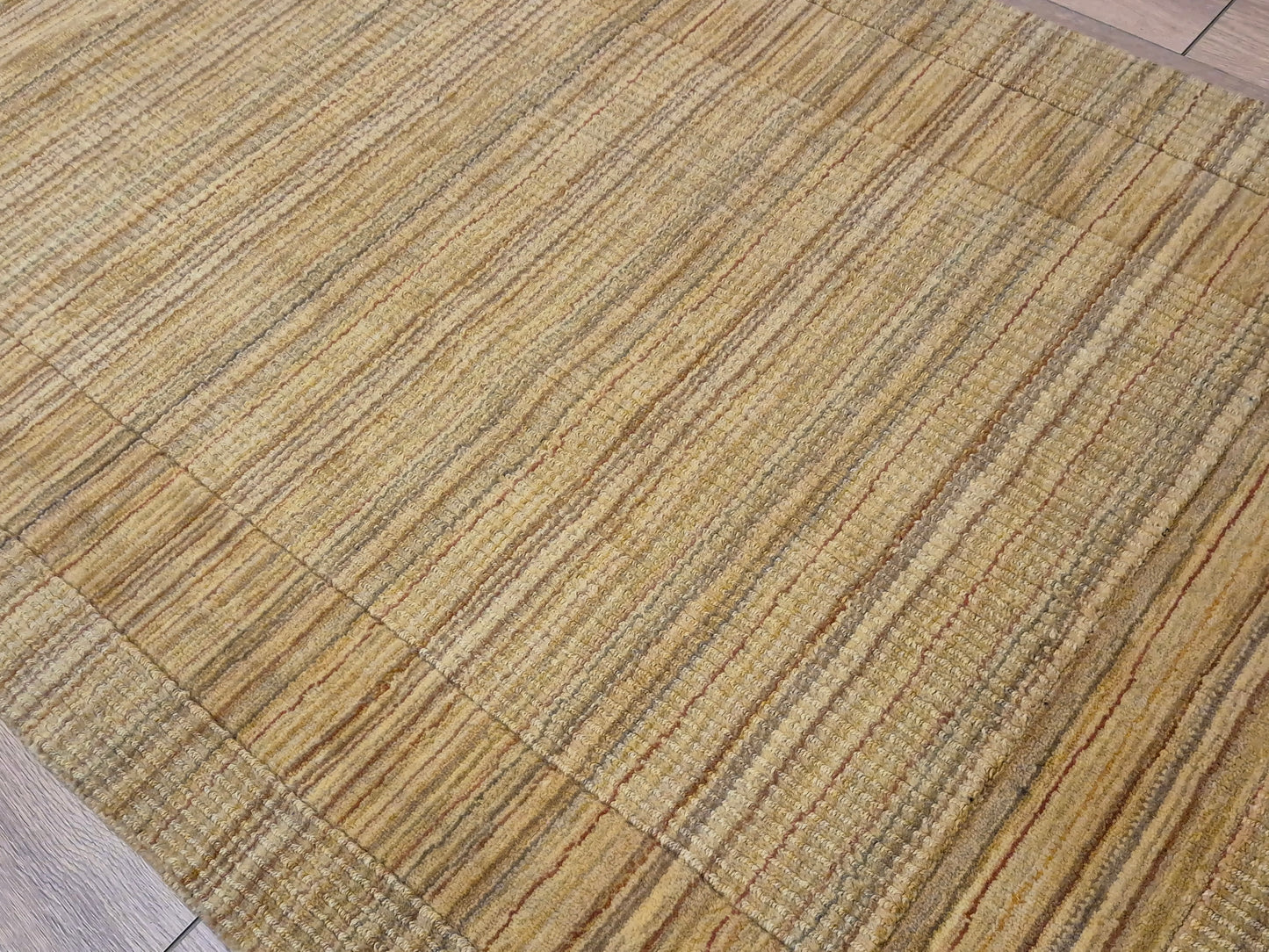 Gabbeh Teppich Schurwolle handgeknüpft Streifendesign