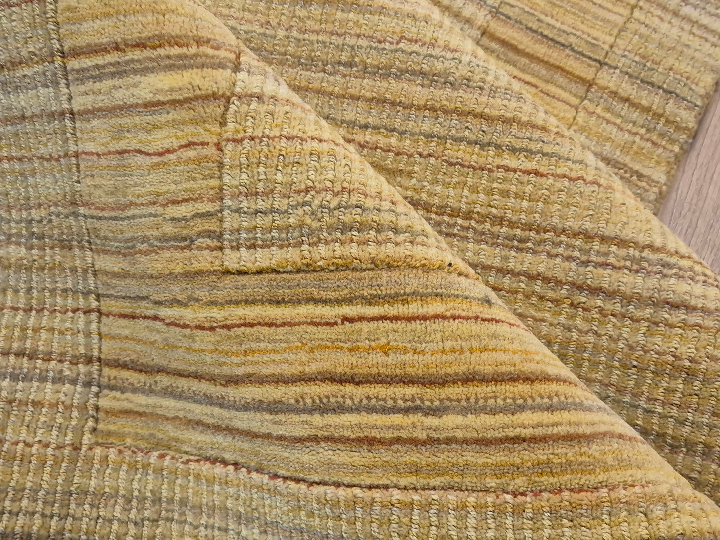 Gabbeh Teppich Schurwolle handgeknüpft Streifendesign