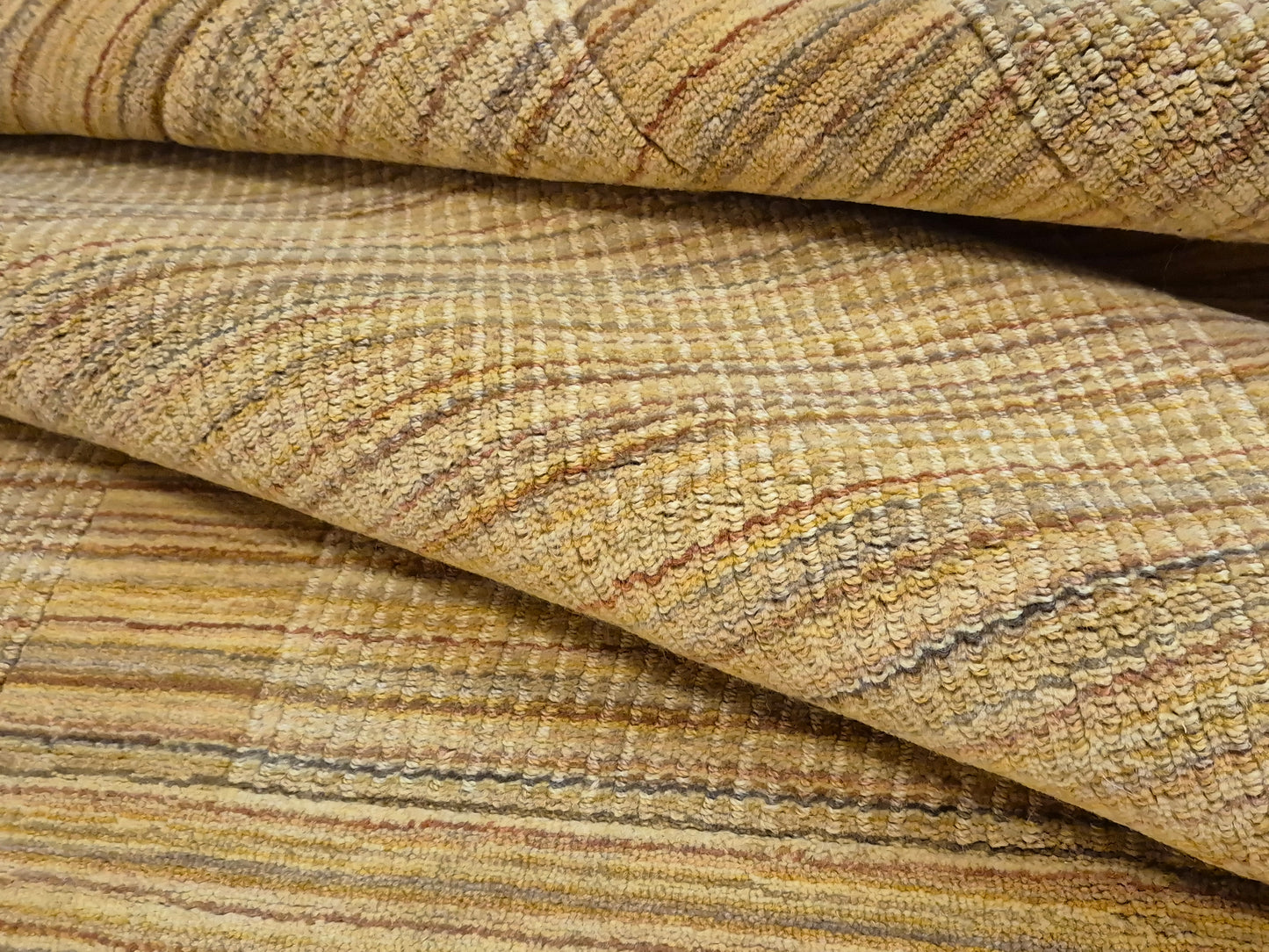 Gabbeh Teppich Schurwolle handgeknüpft Streifendesign