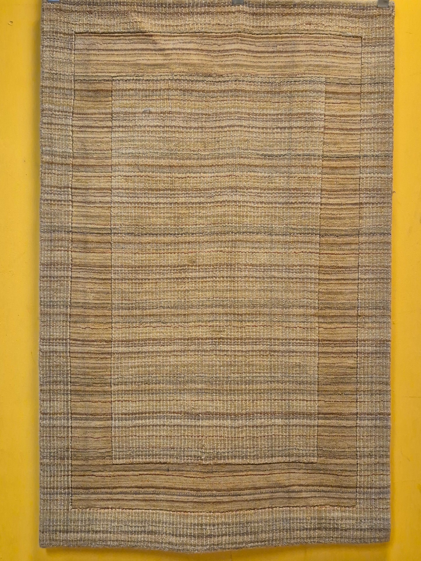 Gabbeh Teppich Schurwolle handgeknüpft Streifendesign