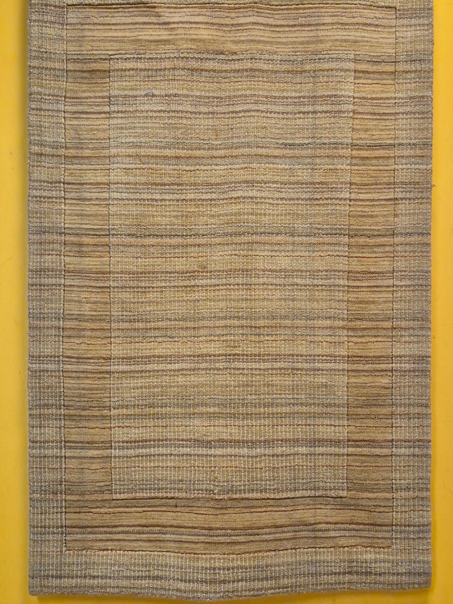 Gabbeh Teppich Schurwolle handgeknüpft Streifendesign