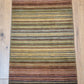 Gabbeh Teppich Schurwolle handgeknüpft buntes Streifendekor