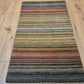 Gabbeh Teppich Schurwolle handgeknüpft buntes Streifendekor