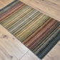 Gabbeh Teppich Schurwolle handgeknüpft buntes Streifendekor