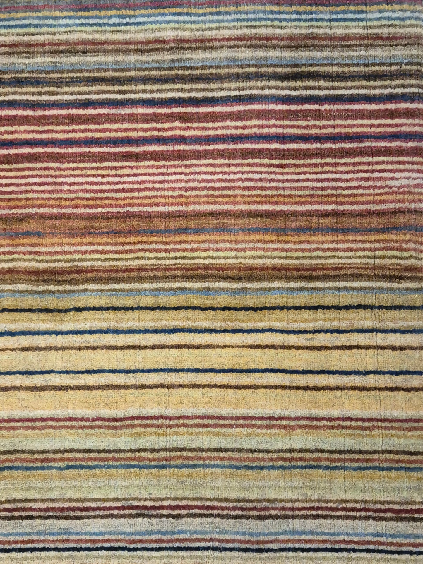 Gabbeh Teppich Schurwolle handgeknüpft buntes Streifendekor