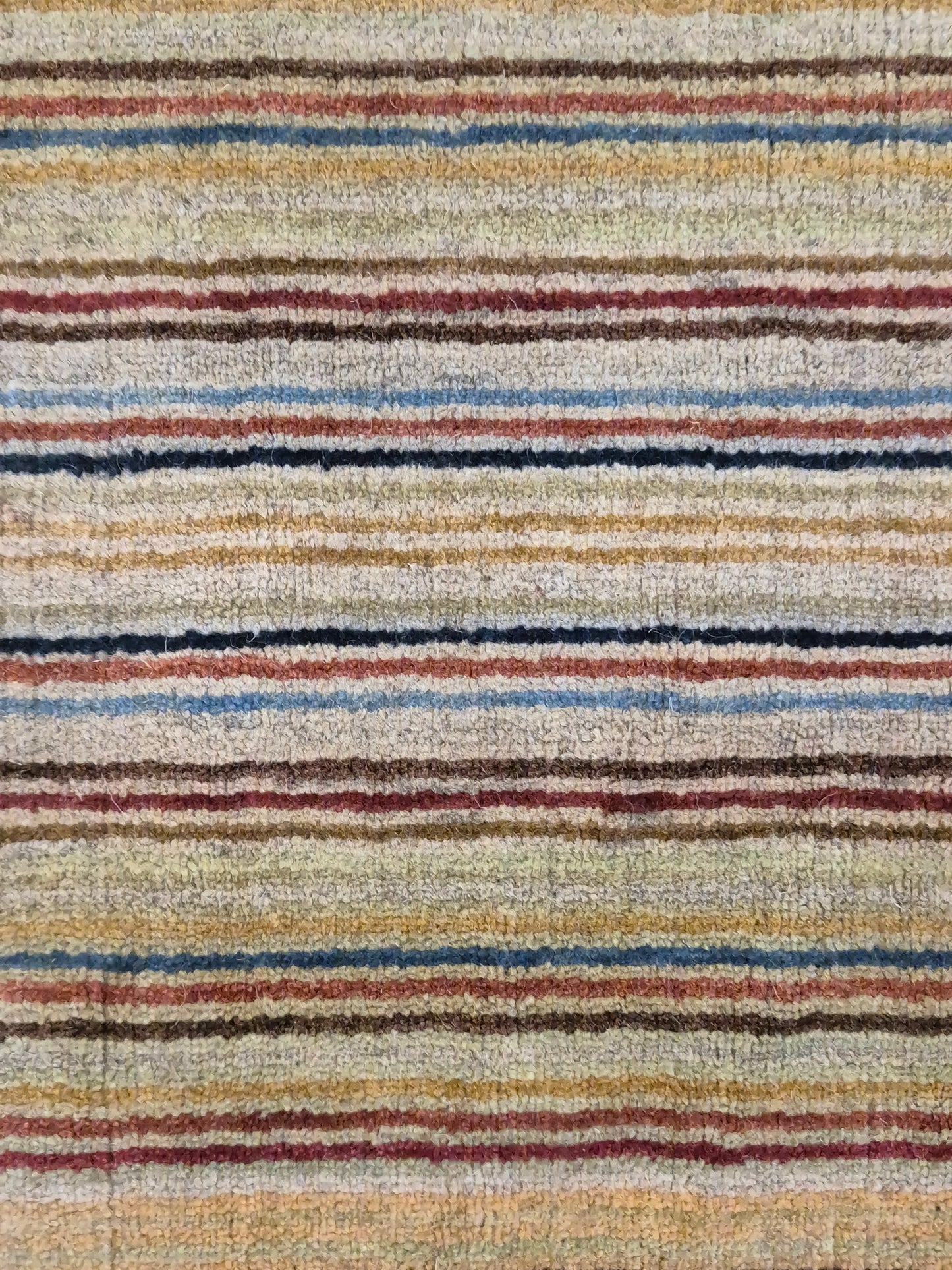 Gabbeh Teppich Schurwolle handgeknüpft buntes Streifendekor