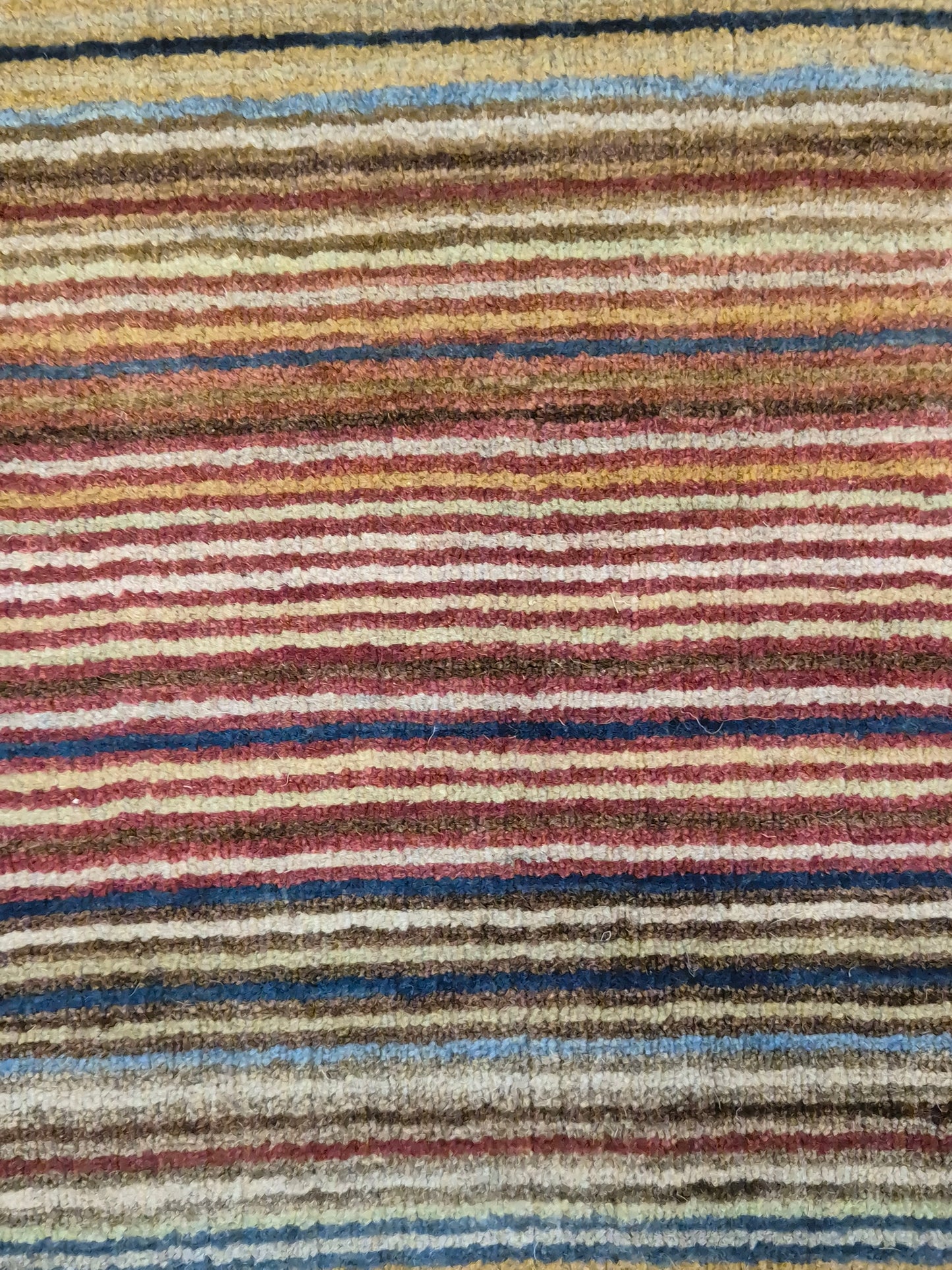 Gabbeh Teppich Schurwolle handgeknüpft buntes Streifendekor