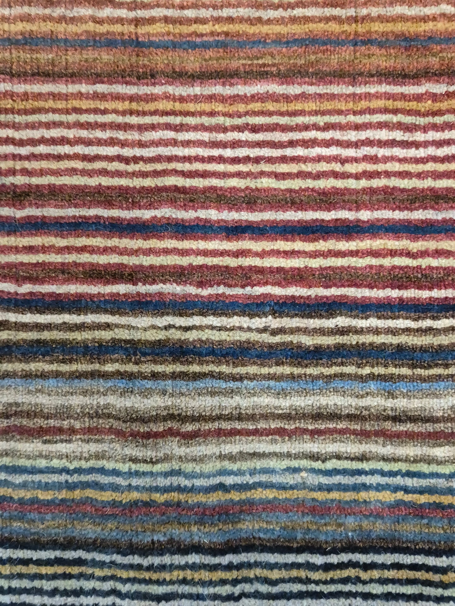 Gabbeh Teppich Schurwolle handgeknüpft buntes Streifendekor