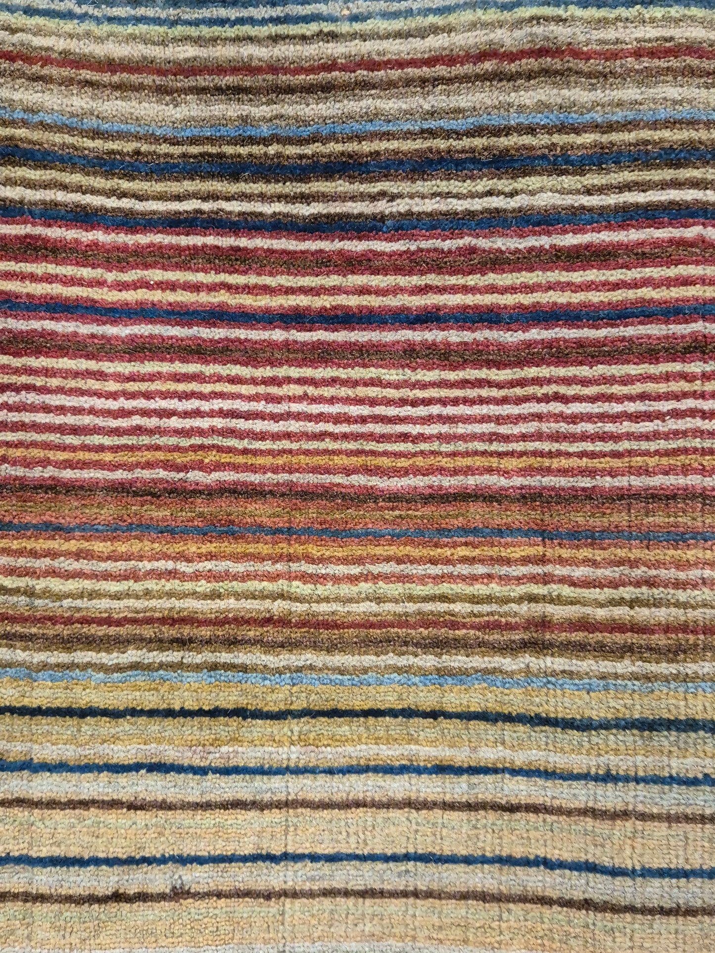 Gabbeh Teppich Schurwolle handgeknüpft buntes Streifendekor