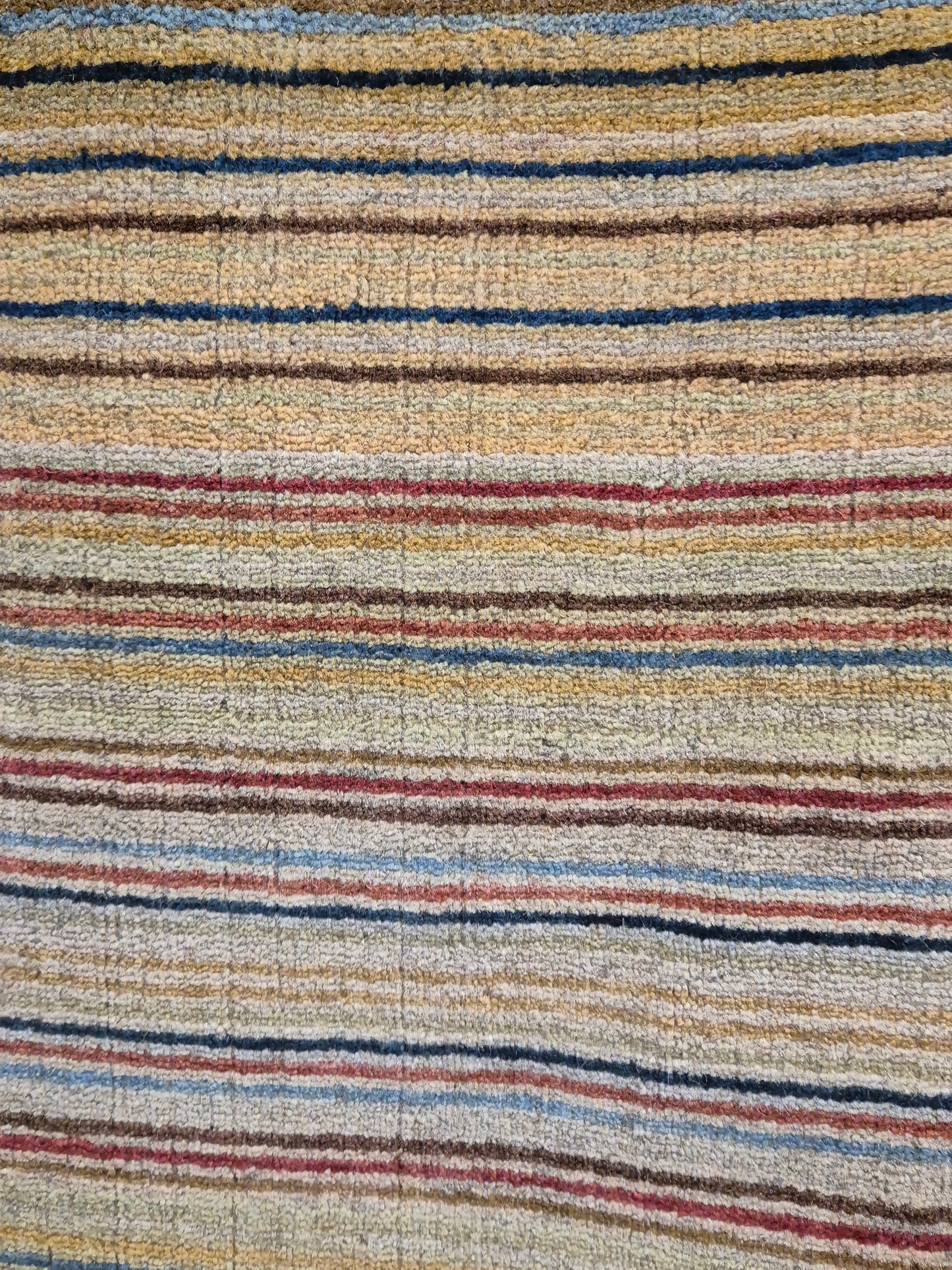Gabbeh Teppich Schurwolle handgeknüpft buntes Streifendekor
