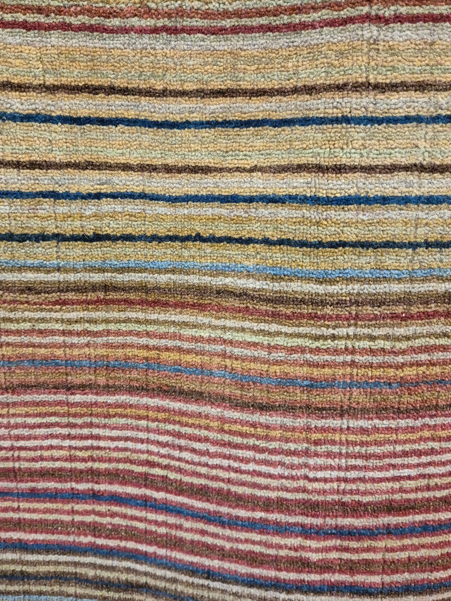 Gabbeh Teppich Schurwolle handgeknüpft buntes Streifendekor