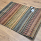 Gabbeh Teppich Schurwolle handgeknüpft buntes Streifendekor
