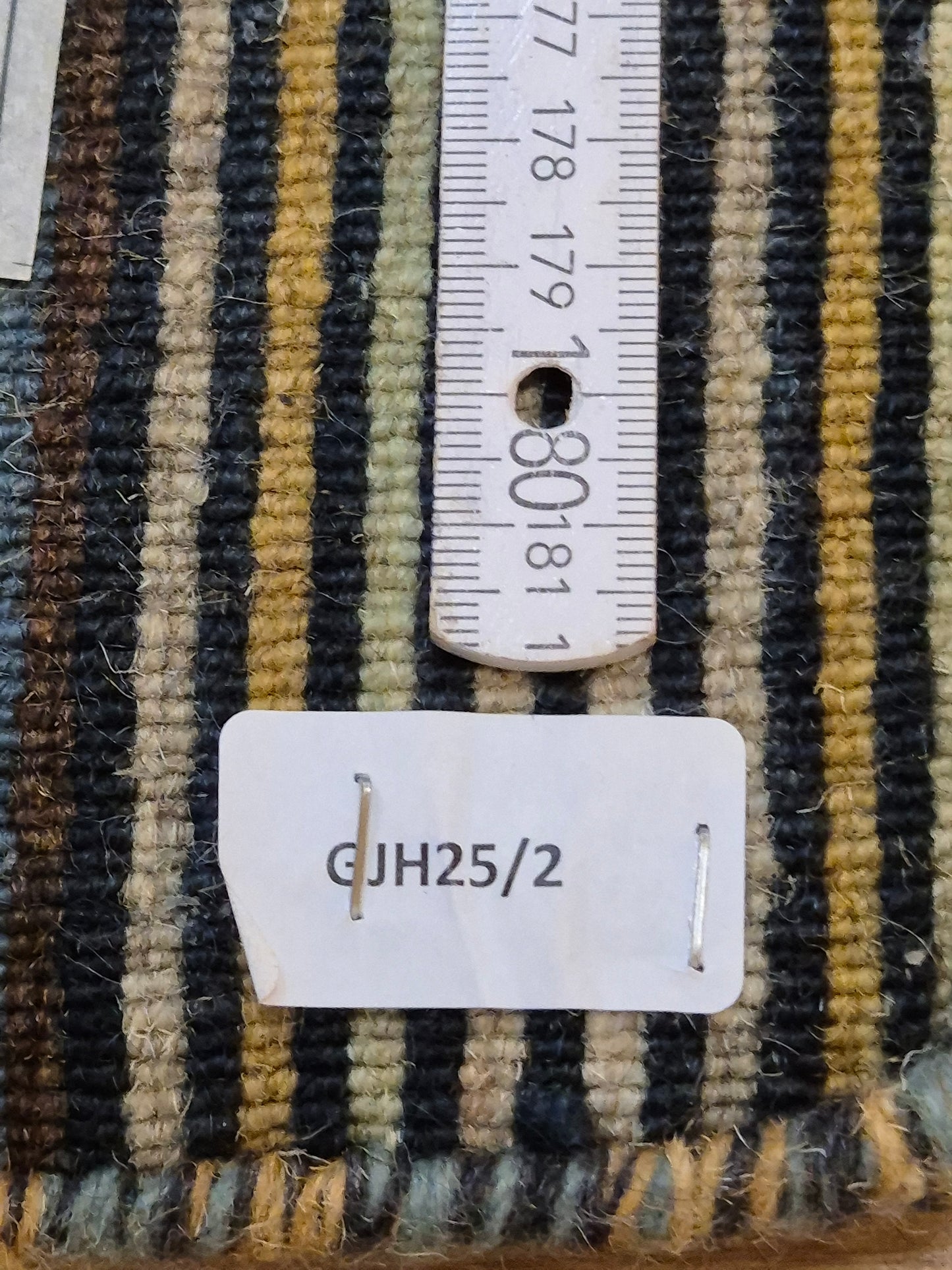 Gabbeh Teppich Schurwolle handgeknüpft buntes Streifendekor