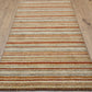 Perser Gabbeh Teppich Schurwolle Streifenmuster Naturtöne