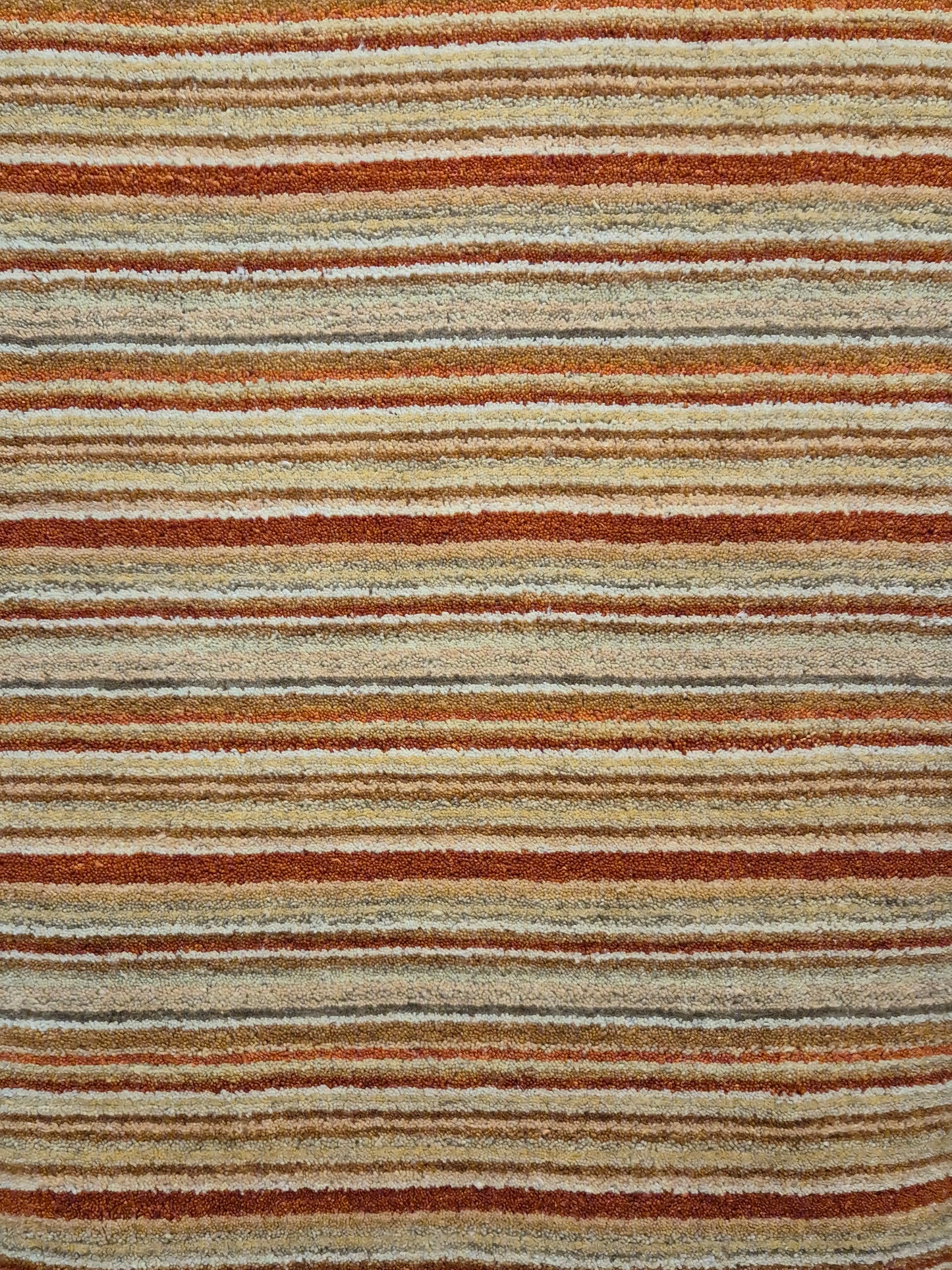 Perser Gabbeh Teppich Schurwolle Streifenmuster Naturtöne