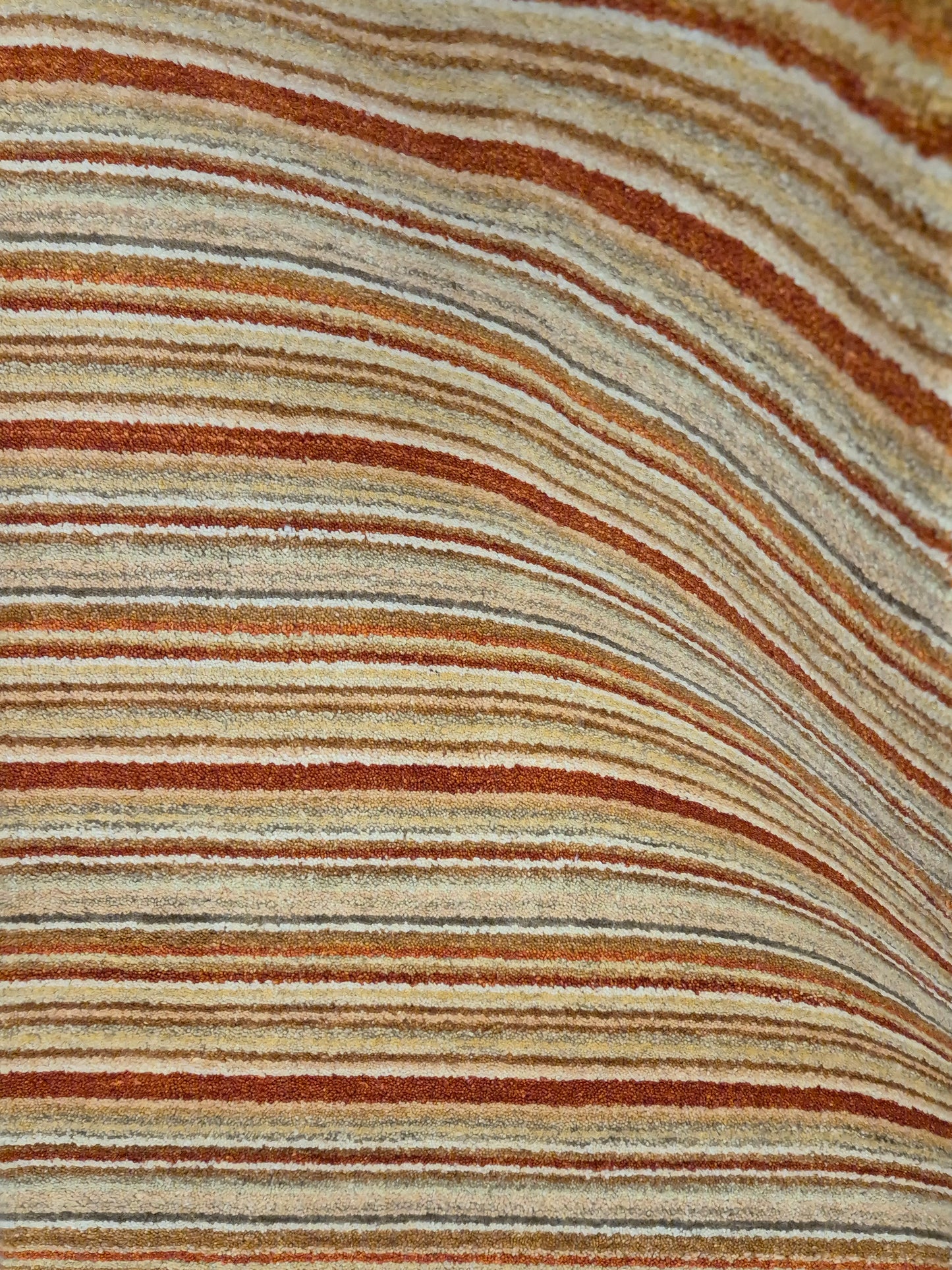 Perser Gabbeh Teppich Schurwolle Streifenmuster Naturtöne