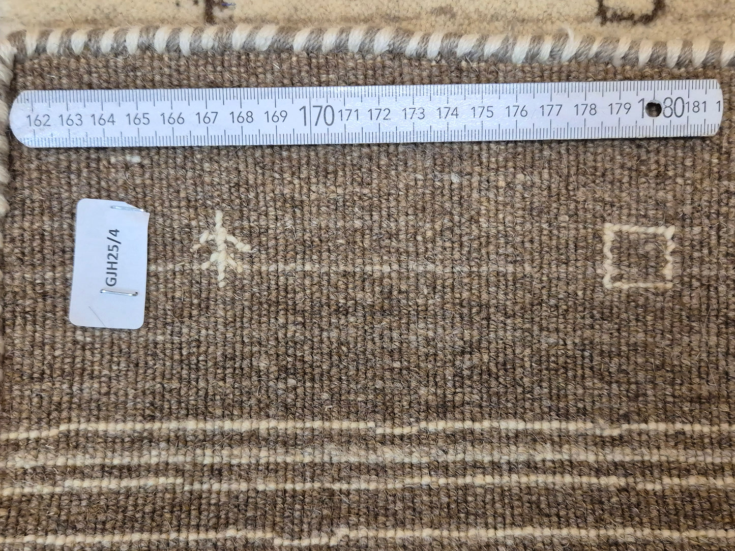 Perser Gabbeh Teppich Schurwolle naturbelassenes Streifenmuster