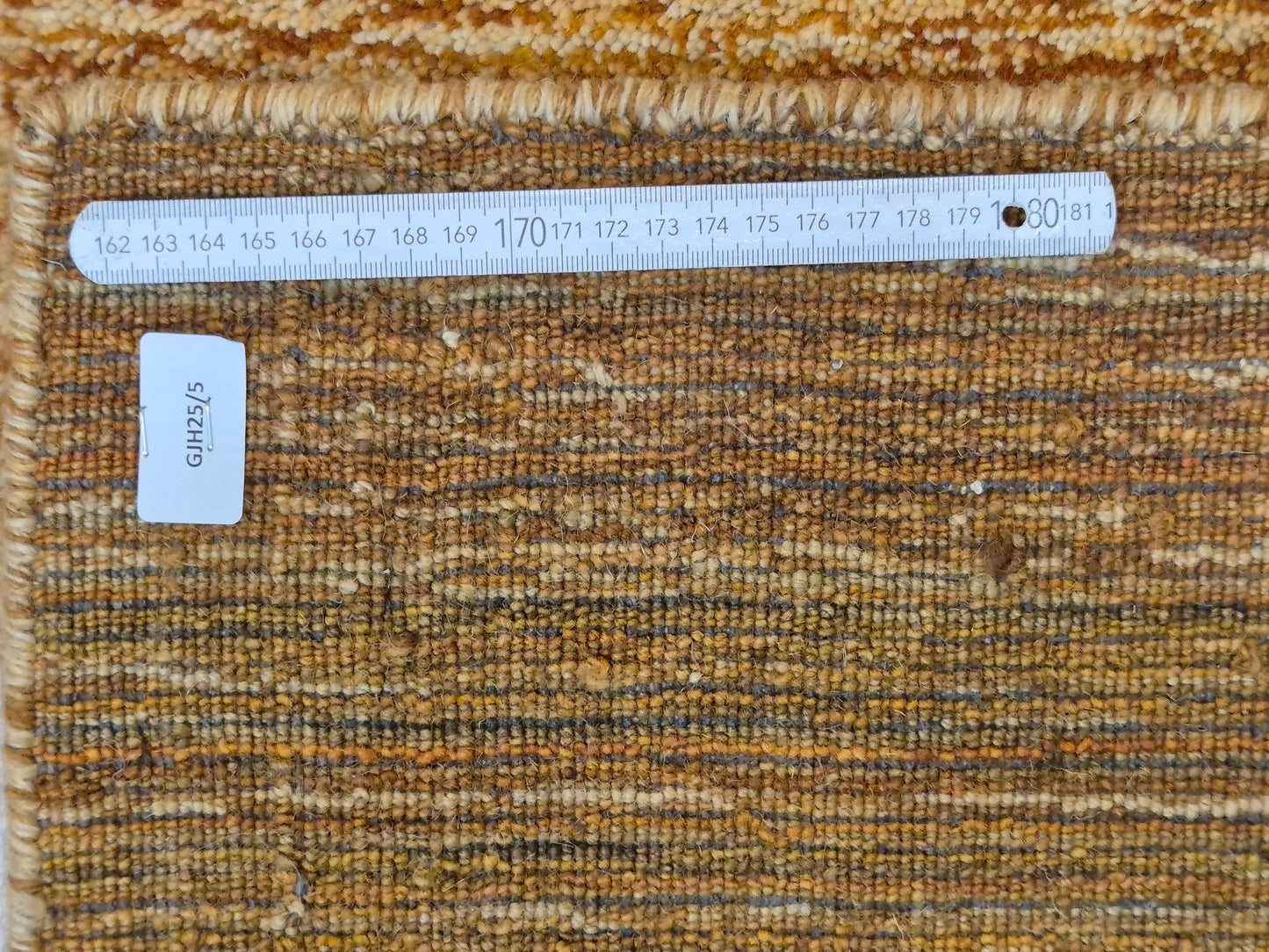 Perser Gabbeh Teppich Schurwolle geometrisches Feldmuster Naturtöne