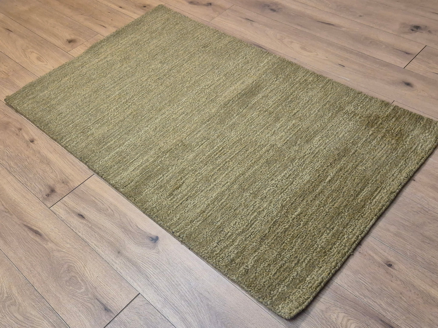 Perser Gabbeh Teppich Schurwolle uni melierte Naturtöne