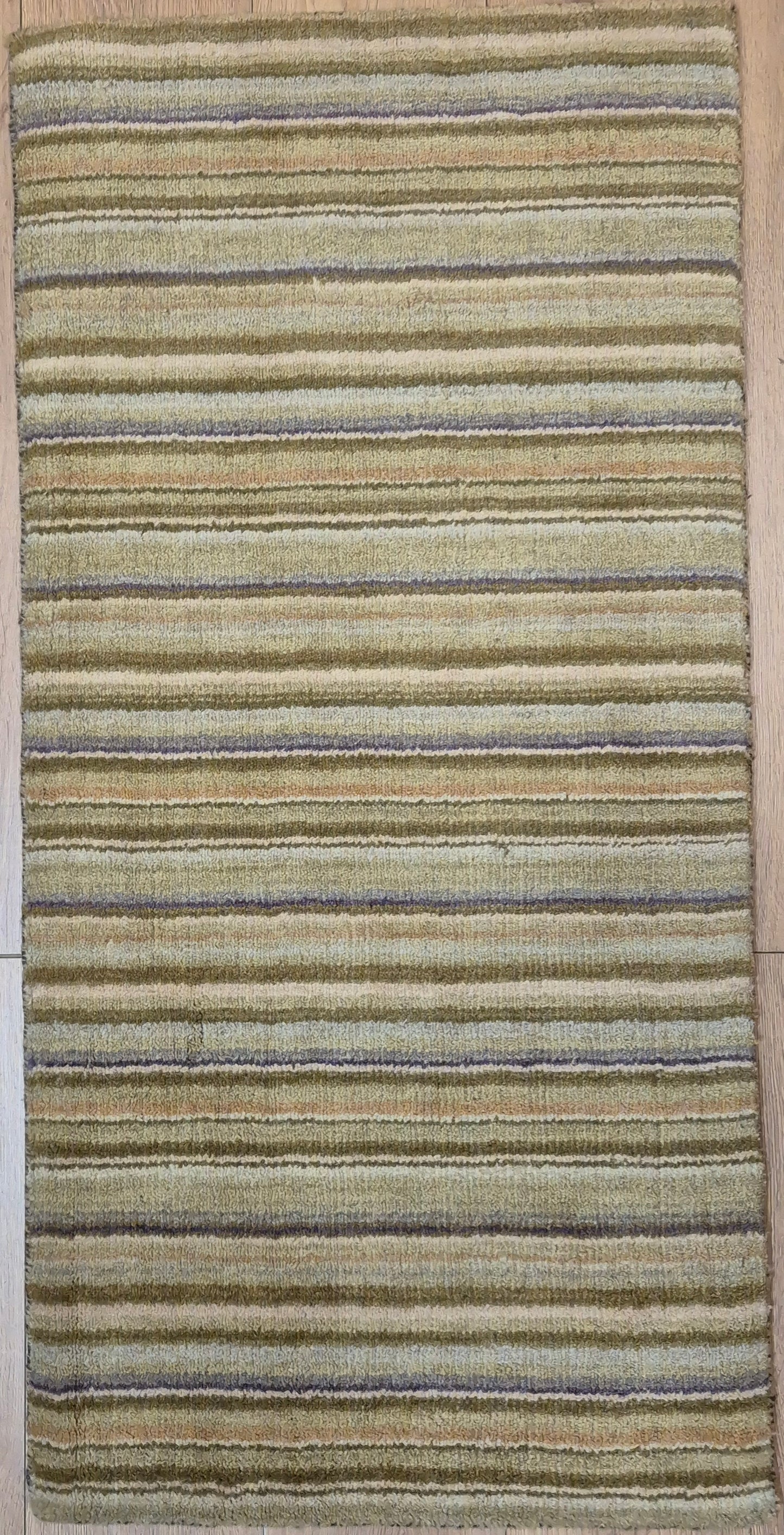 Perser Gabbeh Teppich Schurwolle Streifenmuster Pastelltöne