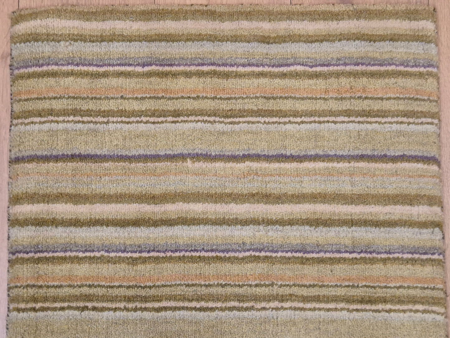 Perser Gabbeh Teppich Schurwolle Streifenmuster Pastelltöne