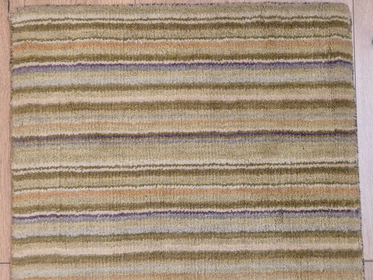 Perser Gabbeh Teppich Schurwolle Streifenmuster Pastelltöne