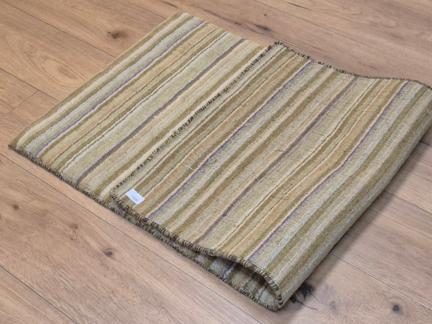 Perser Gabbeh Teppich Schurwolle Streifenmuster Pastelltöne