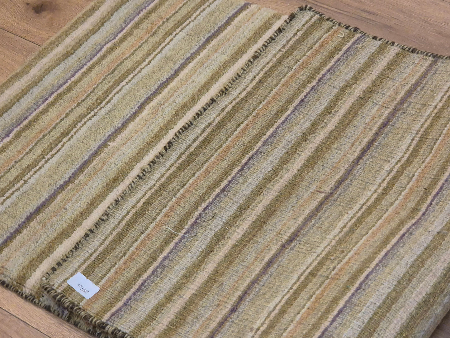 Perser Gabbeh Teppich Schurwolle Streifenmuster Pastelltöne