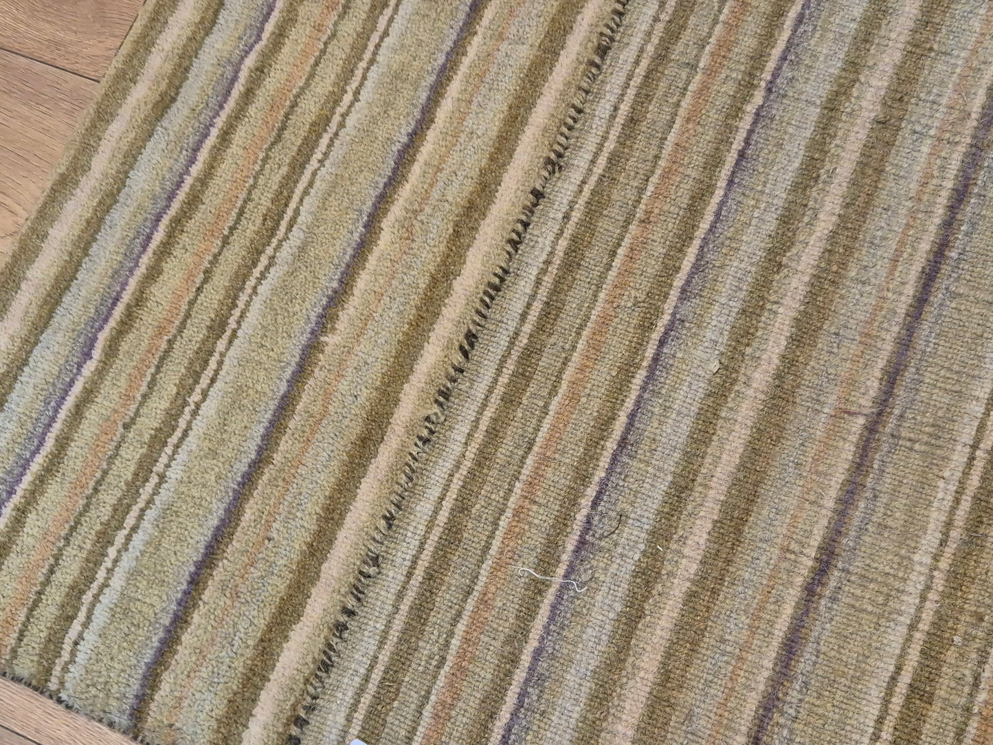 Perser Gabbeh Teppich Schurwolle Streifenmuster Pastelltöne