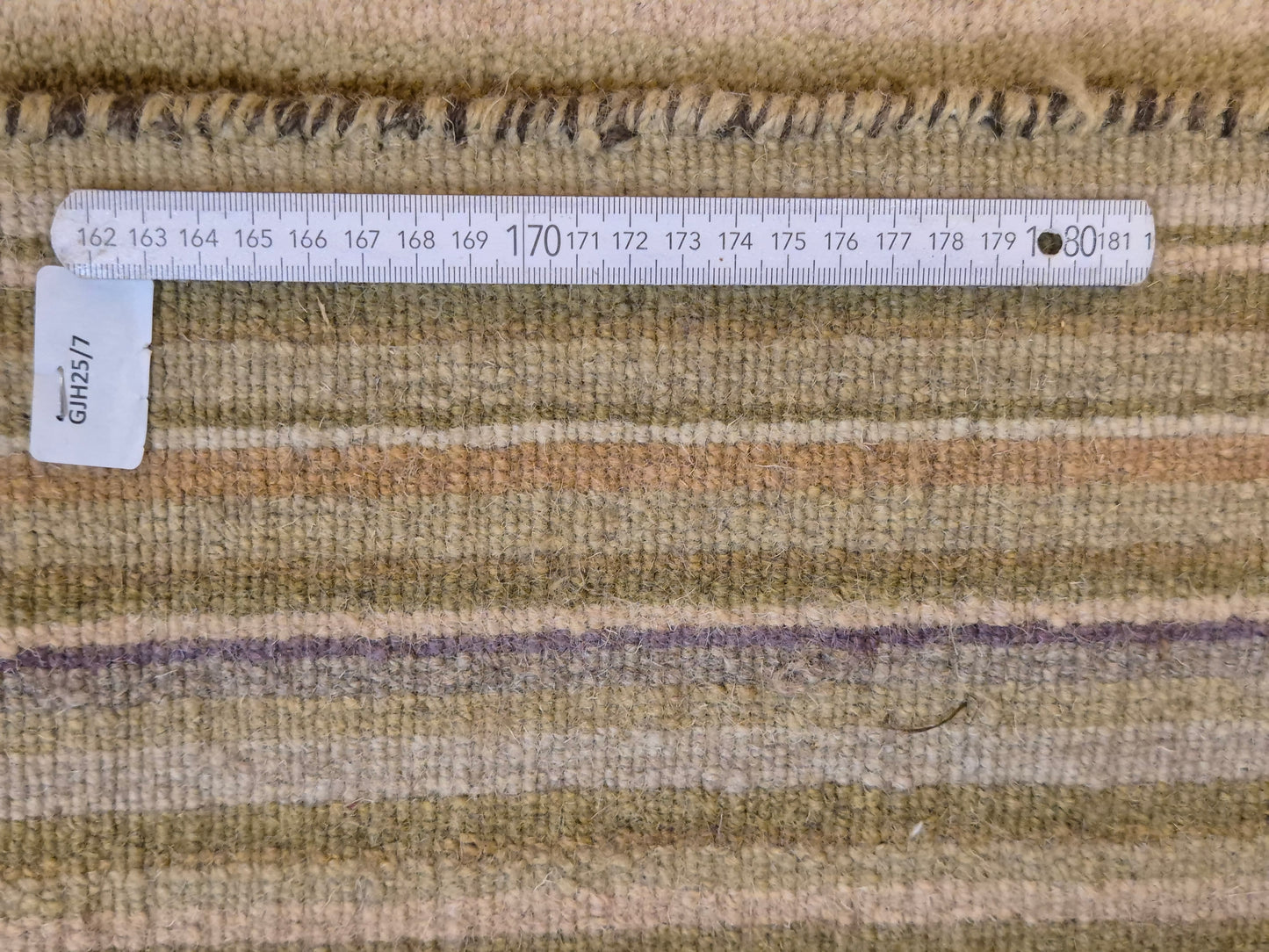 Perser Gabbeh Teppich Schurwolle Streifenmuster Pastelltöne