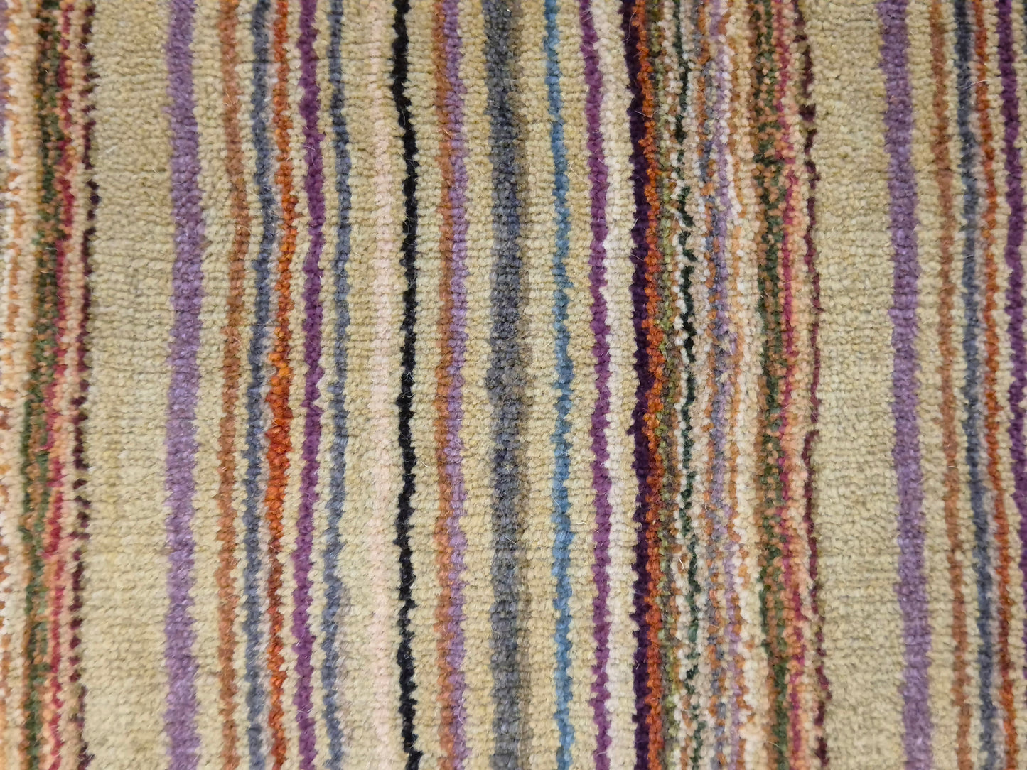 Perser Gabbeh Teppich Schurwolle Streifenmuster bunte Farbgebung